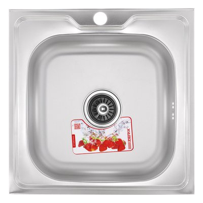 Кухонна мийка накладна ZERIXZ5050-06-160E (satin) (ZX1609) ZX1609 фото