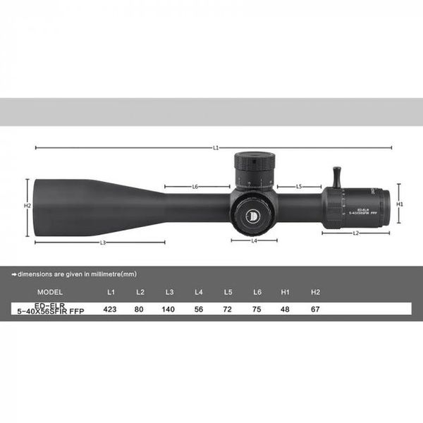 Оптичний прилад DISCOVERY Optics ED-ELR 5-40x56 SFIR Zerostop 503 фото