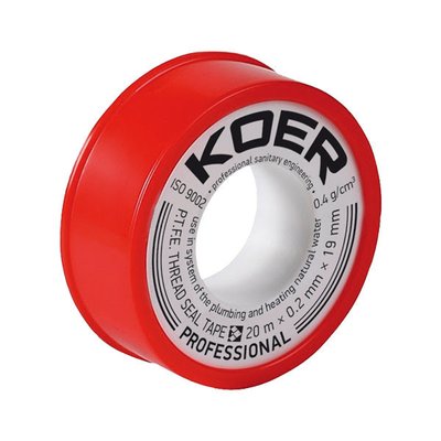 ФУМ стрічка для води KOER STP-01 PRO 20M * 0.2mm * 19mm (KR0121) KR0121 фото