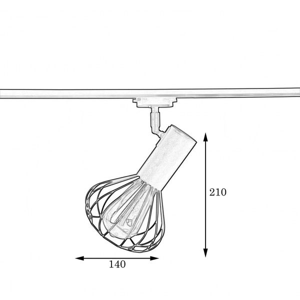 Светильник трековый MSK Electric Lotus в стиле лофт NT 14151-1 WH 616165 фото