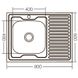 Кухонна мийка накладна ZERIX Z8060L-04-160E (satin) (ZX1618) ZX1618 фото 3