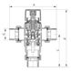 Клапан термостатический смесительный трехходовой 3/4" (с накидн. гайками) KOER KR.1258 (KR2818) KR2818 фото 3