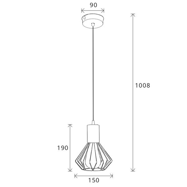 Светильник лофт MSK Electric Diadem подвесной бронза NL 2215 BN 616171 фото