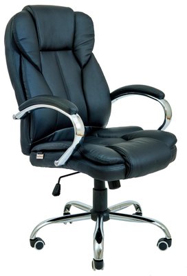 Офісне крісло керівника Гранде, чорний і коричневий хрестовина Хром, ТМ Richman ADD0001828 фото