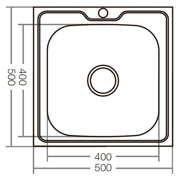 Кухонна мийка накладна ZERIXZ5050-04-160E (satin) (ZX1608) ZX1608 фото