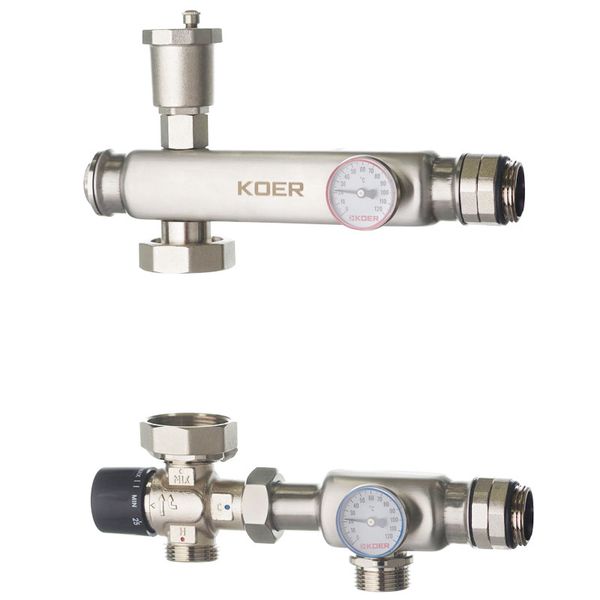 Смесительный узел KOER KR.S1023 (с термостатическим смесит. клапаном) 1" НР SUS304 (KR2957) KR2957 фото