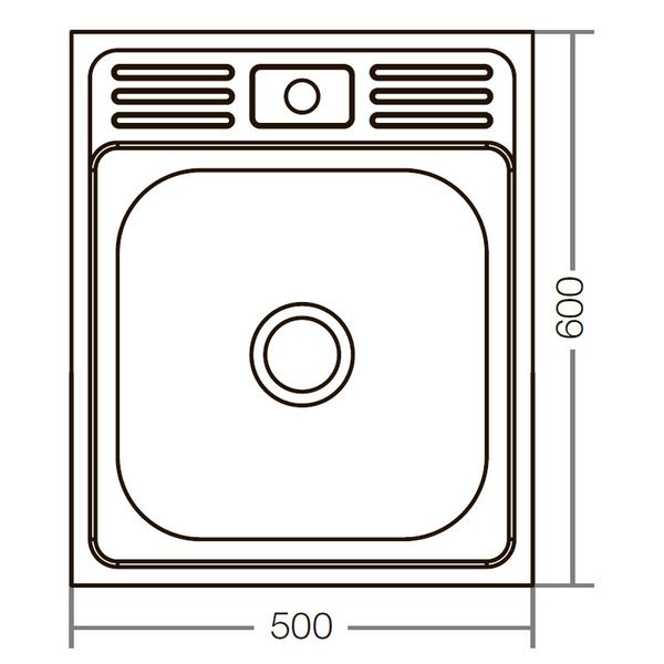 Кухонна мийка накладна ZERIXZ5060-04-160E (satin) (ZX1610) ZX1610 фото