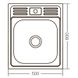 Кухонна мийка накладна ZERIXZ5060-04-160E (satin) (ZX1610) ZX1610 фото 2