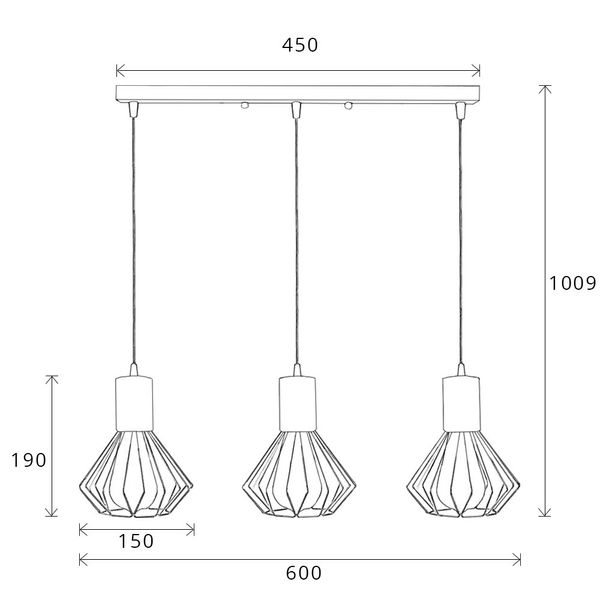 Светильник лофт MSK Electric Diadem подвесной на планке бронза NL 2215-3 BN 616158 фото