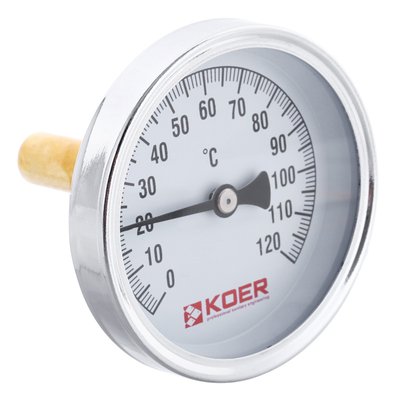 Термометр аксіальний з занурювальний гільзою KOER KT.671A D=63мм 1/2" (KR2899) KR2899 фото