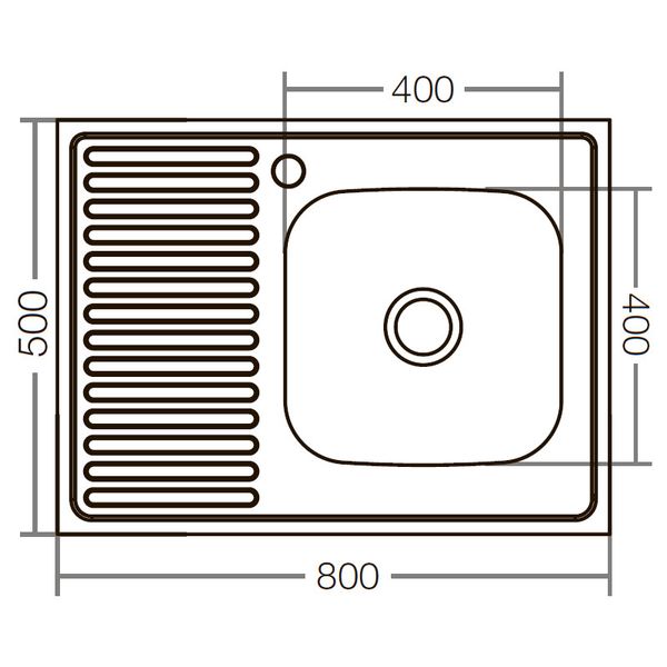 Кухонна мийка накладна ZERIXZ8050R-04-160E (satin) (ZX1615) ZX1615 фото