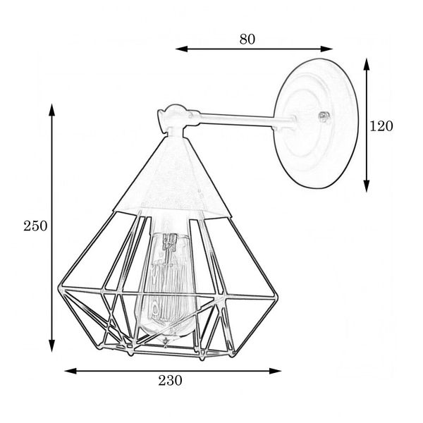 Бра в стиле лофт MSK Electric Crystal NL 0535-1 BN 615720 фото