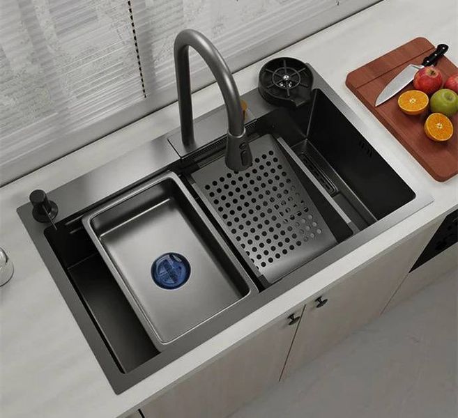 Мойка кухонная многофункциональная из нержавеющей стали "Водопад"  101002 фото